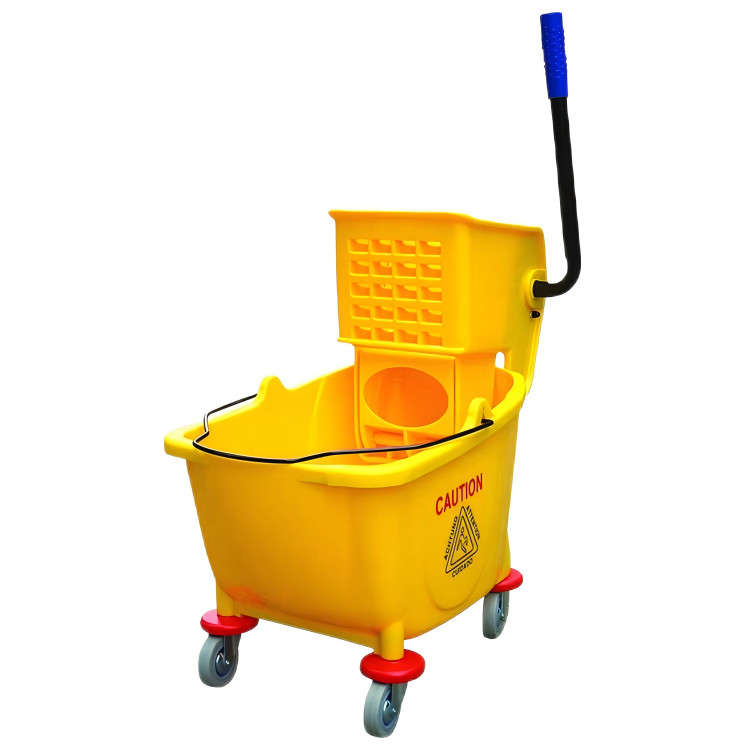 24L Sidepress Buckets And Wringers - Yellow