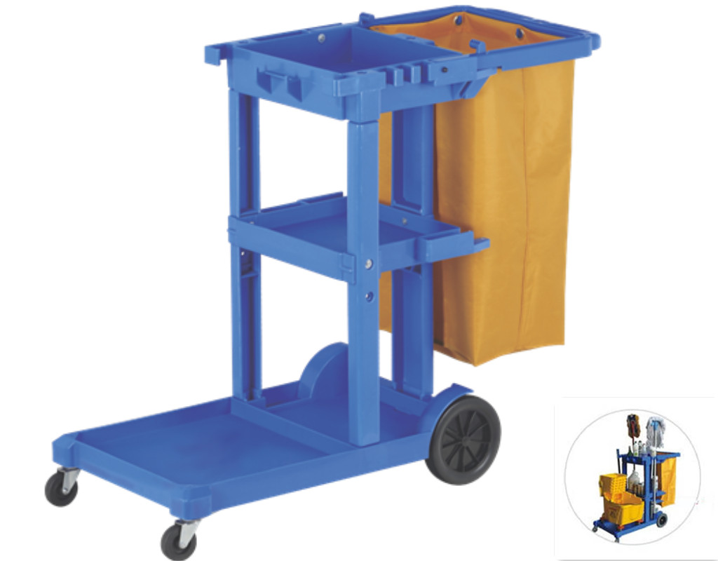 Janitor's Cart,No Cover-Blue